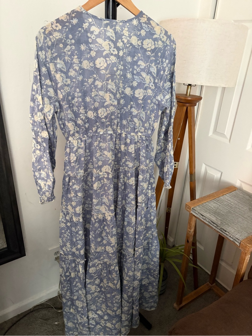 NWT FREE PEOPLE Pappiet Midi Dress | Blue Combo MSRP $168 Size L - Picture 10 of 10